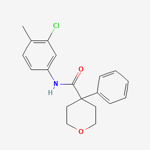 molecular formula C19H20ClNO2 B3611915 N-(3-chloro-4-methylphenyl)-4-phenyloxane-4-carboxamide 