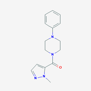 molecular formula C15H18N4O B361195 (1-methyl-1H-pyrazol-5-yl)(4-phenylpiperazin-1-yl)methanone CAS No. 489406-26-0