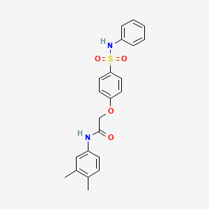 molecular formula C22H22N2O4S B3611959 N-(3,4-dimethylphenyl)-2-[4-(phenylsulfamoyl)phenoxy]acetamide 