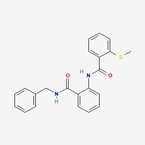 molecular formula C22H20N2O2S B3611975 N-{2-[(benzylamino)carbonyl]phenyl}-2-(methylthio)benzamide 