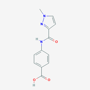 molecular formula C12H11N3O3 B361213 4-{[(1-methyl-1H-pyrazol-3-yl)carbonyl]amino}benzoic acid CAS No. 344956-97-4