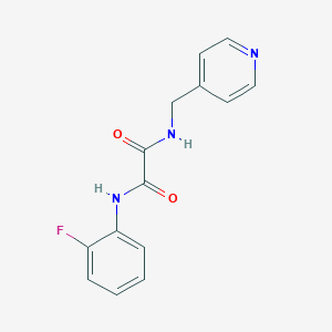 molecular formula C14H12FN3O2 B361285 N'-(2-fluorophenyl)-N-(pyridin-4-ylmethyl)oxamide CAS No. 350993-38-3