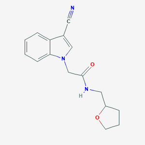 2-(3-cyanoindol-1-yl)-N-(oxolan-2-ylmethyl)acetamide