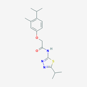 molecular formula C17H23N3O2S B361297 2-(4-isopropyl-3-methylphenoxy)-N-(5-isopropyl-1,3,4-thiadiazol-2-yl)acetamide CAS No. 347364-63-0