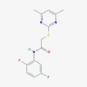 molecular formula C14H13F2N3OS B361302 N-(2,5-difluorophenyl)-2-[(4,6-dimethylpyrimidin-2-yl)sulfanyl]acetamide CAS No. 303091-58-9
