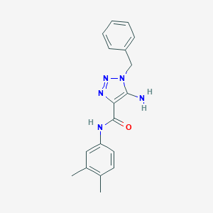 molecular formula C18H19N5O B361316 5-amino-1-benzyl-N-(3,4-dimethylphenyl)-1H-1,2,3-triazole-4-carboxamide CAS No. 405279-24-5