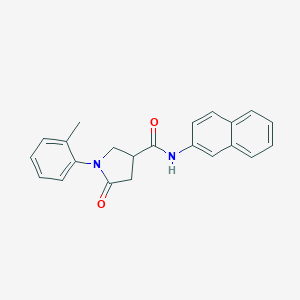 1-(2-methylphenyl)-N-(2-naphthyl)-5-oxo-3-pyrrolidinecarboxamide