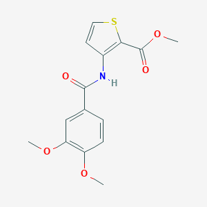 molecular formula C15H15NO5S B361352 Methyl 3-[(3,4-dimethoxybenzoyl)amino]-2-thiophenecarboxylate CAS No. 438475-20-8