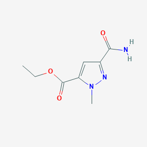 molecular formula C8H11N3O3 B361358 ethyl 3-carbamoyl-1-methyl-1H-pyrazole-5-carboxylate CAS No. 496835-04-2