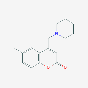 molecular formula C16H19NO2 B361370 6-methyl-4-(piperidin-1-ylmethyl)-2H-chromen-2-one CAS No. 84097-16-5