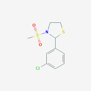 molecular formula C10H12ClNO2S2 B361373 2-(3-Chlorophenyl)-3-(methylsulfonyl)-1,3-thiazolidine CAS No. 537678-43-6