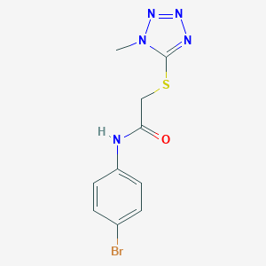 molecular formula C10H10BrN5OS B361375 N-(4-bromophenyl)-2-(1-methyltetrazol-5-yl)sulfanylacetamide CAS No. 331982-06-0