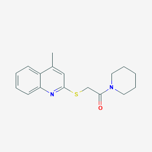 molecular formula C17H20N2OS B361392 2-(4-Methylquinolin-2-yl)sulfanyl-1-piperidin-1-ylethanone CAS No. 333411-48-6