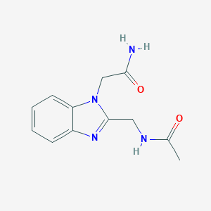molecular formula C12H14N4O2 B361427 2-{2-[(acetylamino)methyl]-1H-benzimidazol-1-yl}acetamide CAS No. 955304-32-2