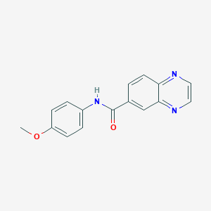 molecular formula C16H13N3O2 B361441 Quinoxaline-6-carboxylic acid (4-methoxy-phenyl)-amide 