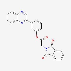 molecular formula C24H15N3O4 B3614979 3-(2-QUINOXALINYL)PHENYL 2-(1,3-DIOXO-1,3-DIHYDRO-2H-ISOINDOL-2-YL)ACETATE 