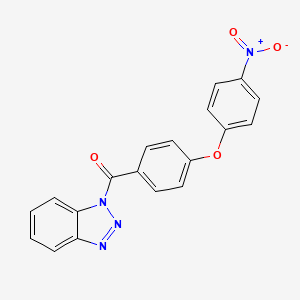 molecular formula C19H12N4O4 B3614993 Benzotriazol-1-yl-[4-(4-nitrophenoxy)phenyl]methanone 