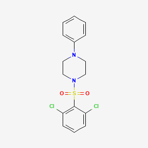 molecular formula C16H16Cl2N2O2S B3615041 1-(2,6-Dichlorobenzenesulfonyl)-4-phenylpiperazine 