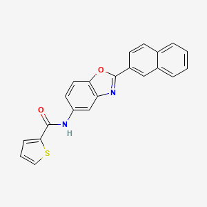 molecular formula C22H14N2O2S B3615108 N-[2-(naphthalen-2-yl)-1,3-benzoxazol-5-yl]thiophene-2-carboxamide 