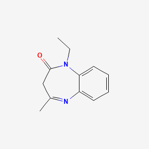 molecular formula C12H14N2O B3615110 1-Ethyl-4-methyl-1h-benzo[b][1,4]diazepin-2(3h)-one 