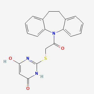 molecular formula C20H17N3O3S B3615233 1-(10,11-dihydro-5H-dibenzo[b,f]azepin-5-yl)-2-[(4,6-dihydroxypyrimidin-2-yl)sulfanyl]ethanone CAS No. 6217-63-6