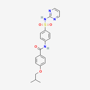 molecular formula C21H22N4O4S B3615306 4-(2-methylpropoxy)-N-[4-(pyrimidin-2-ylsulfamoyl)phenyl]benzamide 