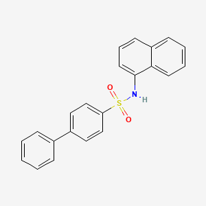 molecular formula C22H17NO2S B3615469 N-naphthalen-1-yl-4-phenylbenzenesulfonamide 