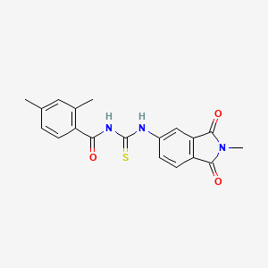 molecular formula C19H17N3O3S B3615503 2,4-dimethyl-N-[(2-methyl-1,3-dioxo-2,3-dihydro-1H-isoindol-5-yl)carbamothioyl]benzamide 