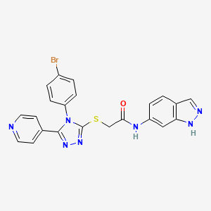 molecular formula C22H16BrN7OS B3615608 Synucleozid-2.0 