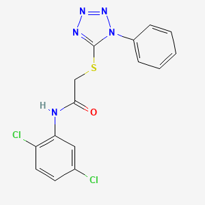 molecular formula C15H11Cl2N5OS B3615678 N-(2,5-dichlorophenyl)-2-[(1-phenyl-1H-tetrazol-5-yl)sulfanyl]acetamide 