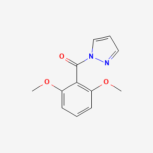 molecular formula C12H12N2O3 B3615693 (2,6-dimethoxyphenyl)(1H-pyrazol-1-yl)methanone 