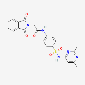molecular formula C22H19N5O5S B3615715 N-{4-[(2,6-DIMETHYLPYRIMIDIN-4-YL)SULFAMOYL]PHENYL}-2-(1,3-DIOXO-2,3-DIHYDRO-1H-ISOINDOL-2-YL)ACETAMIDE 
