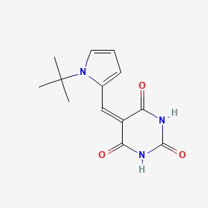 molecular formula C13H15N3O3 B3615744 5-[(1-tert-butyl-1H-pyrrol-2-yl)methylidene]pyrimidine-2,4,6(1H,3H,5H)-trione 