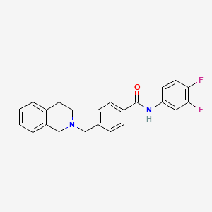molecular formula C23H20F2N2O B3615758 N-(3,4-DIFLUOROPHENYL)-4-[(1,2,3,4-TETRAHYDROISOQUINOLIN-2-YL)METHYL]BENZAMIDE 