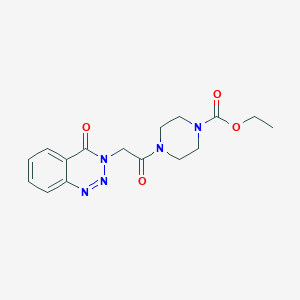 molecular formula C16H19N5O4 B361602 Ethyl 4-[2-(4-oxo-1,2,3-benzotriazin-3-yl)acetyl]piperazine-1-carboxylate CAS No. 440332-13-8