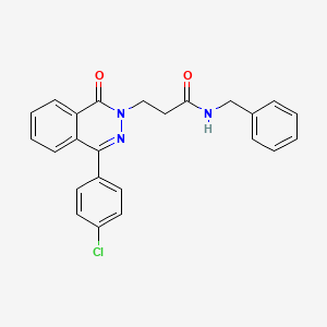 molecular formula C24H20ClN3O2 B3616198 N-benzyl-3-(4-(4-chlorophenyl)-1-oxophthalazin-2(1H)-yl)propanamide 