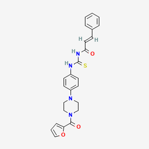 molecular formula C25H24N4O3S B3616487 (2E)-N-({4-[4-(furan-2-ylcarbonyl)piperazin-1-yl]phenyl}carbamothioyl)-3-phenylprop-2-enamide 