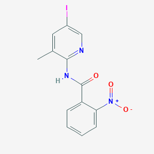 molecular formula C13H10IN3O3 B3616523 N-(5-iodo-3-methylpyridin-2-yl)-2-nitrobenzamide 