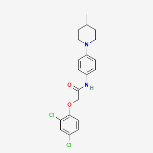 molecular formula C20H22Cl2N2O2 B3616608 2-(2,4-dichlorophenoxy)-N-[4-(4-methylpiperidin-1-yl)phenyl]acetamide 