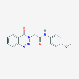 molecular formula C16H14N4O3 B361674 N-(4-methoxyphenyl)-2-(4-oxo-1,2,3-benzotriazin-3(4H)-yl)acetamide 
