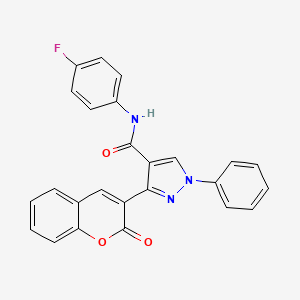 molecular formula C25H16FN3O3 B3616842 N-(4-fluorophenyl)-3-(2-oxochromen-3-yl)-1-phenylpyrazole-4-carboxamide 