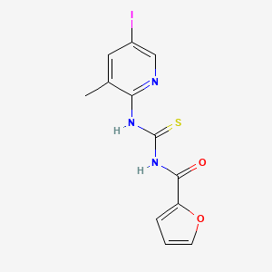 molecular formula C12H10IN3O2S B3616844 N-[(5-iodo-3-methylpyridin-2-yl)carbamothioyl]furan-2-carboxamide 