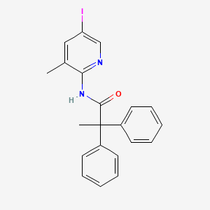 molecular formula C21H19IN2O B3616848 N-(5-iodo-3-methylpyridin-2-yl)-2,2-diphenylpropanamide 