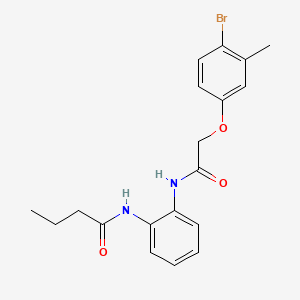 molecular formula C19H21BrN2O3 B3616872 N-[2-[[2-(4-bromo-3-methylphenoxy)acetyl]amino]phenyl]butanamide 