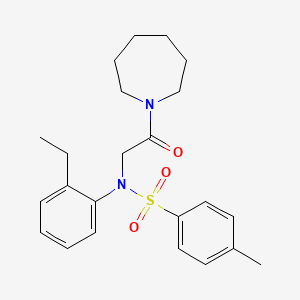 molecular formula C23H30N2O3S B3616951 N-[2-(azepan-1-yl)-2-oxoethyl]-N-(2-ethylphenyl)-4-methylbenzenesulfonamide 