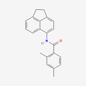 molecular formula C21H19NO B3617001 N-(1,2-dihydroacenaphthylen-5-yl)-2,4-dimethylbenzamide 