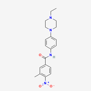 molecular formula C20H24N4O3 B3617106 N-[4-(4-ethylpiperazin-1-yl)phenyl]-3-methyl-4-nitrobenzamide 