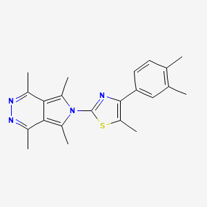 molecular formula C22H24N4S B3617136 4-(3,4-DIMETHYLPHENYL)-5-METHYL-2-{1,4,5,7-TETRAMETHYL-6H-PYRROLO[3,4-D]PYRIDAZIN-6-YL}-1,3-THIAZOLE 