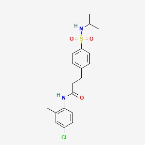 molecular formula C19H23ClN2O3S B3617260 N-(4-chloro-2-methylphenyl)-3-[4-(propan-2-ylsulfamoyl)phenyl]propanamide 