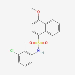 molecular formula C18H16ClNO3S B3617262 N-(3-chloro-2-methylphenyl)-4-methoxynaphthalene-1-sulfonamide 